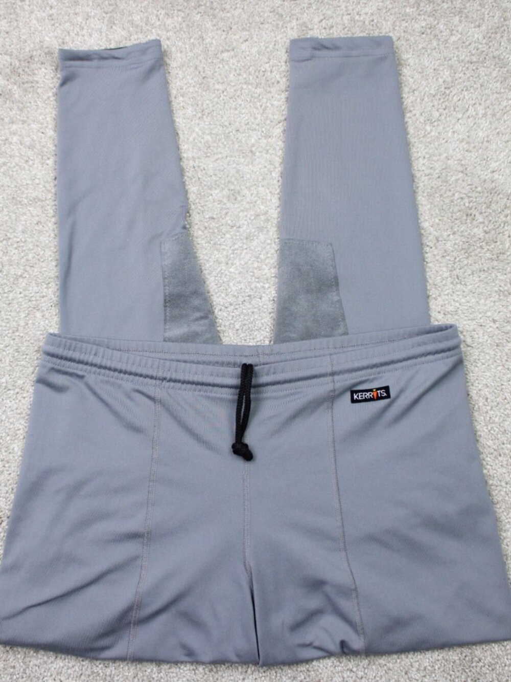 Kerrits Equestrian Pants Womens XL 1X Gray Riding Breeches Thigh Pads Micropoly